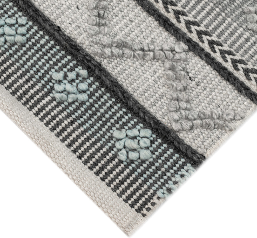 Cosmos Gypsy Stripe Indoor/Outdoor Rug Gray 2'x8'