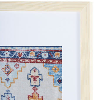 Safavieh Sumia 29" Blue/Orange Framed Textile Wall Art