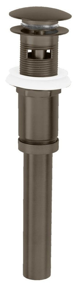 Euro Mushroom Lavatory Drain With Overflow Holes - Exposed In Oil Rubbed Bronze,