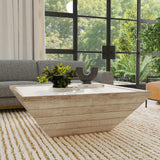 Dalton Square Reclaimed Pine Wood Coffee Table