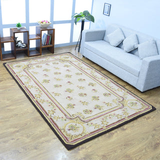 HAND TUFTED WOOL ECO-FRIENDLY AREA RUGS -  Cream, Oriental