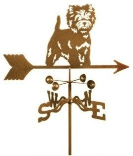 Westie Weathervane With Deck Mount