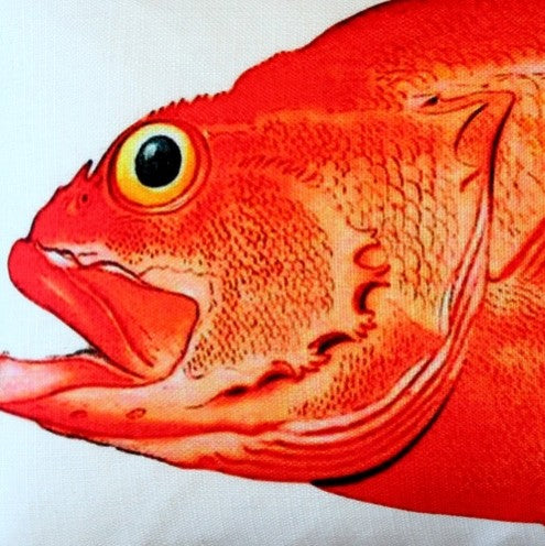 Pillow Decor - Rockfish Fish Pillow 12 x 20