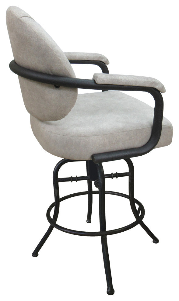 Swivel Tilt Metal Counter 26" 30" Bar Stool M-70, Outlier Stucco - Grey, 26"
