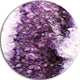Purple Precious Stones, Abstract Digital Art Round Wall Art, 23"