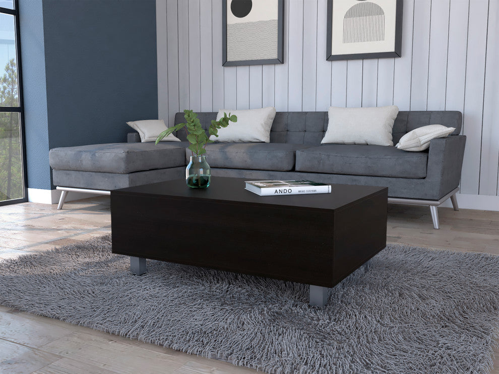 Boston Top Coffee Liftable Table, Black