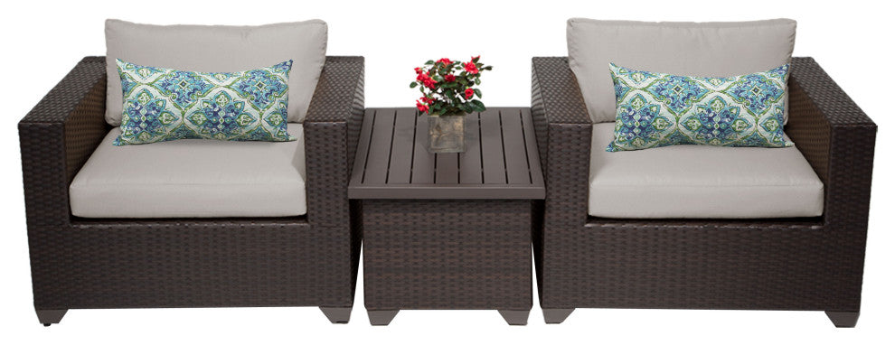 Belle 3 Piece Outdoor Wicker Patio Furniture Set 03a