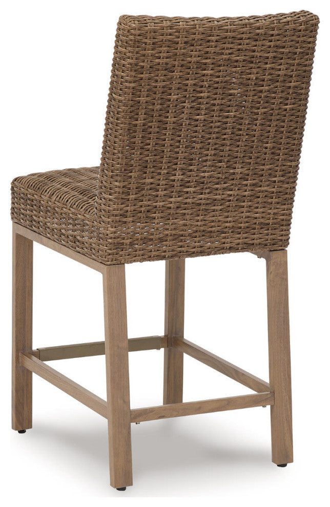Walton Bridge Driftwood Outdoor Bar Stool, Set of 2