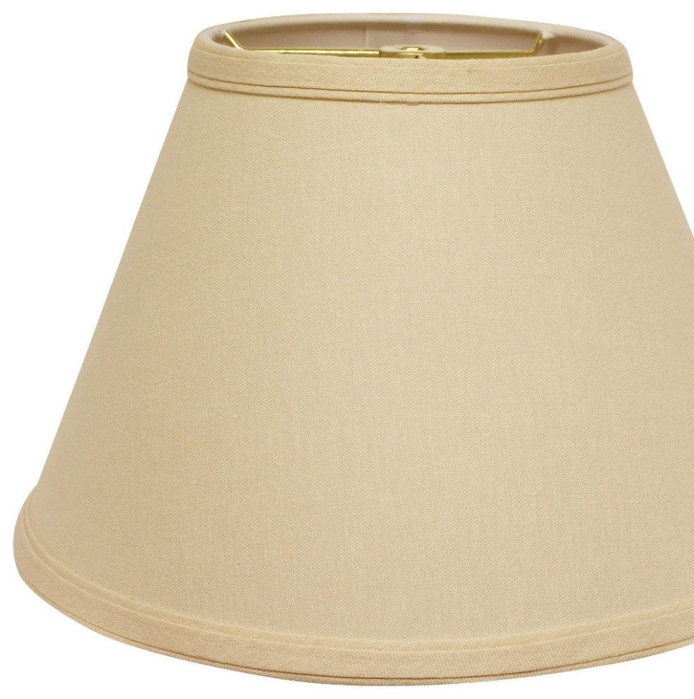 12" Parchment Beige Empire Hardback Slanted Linen Lampshade WF