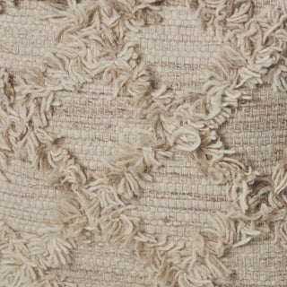 GDF Studio Jucar Handcrafted Boho Fabric Pillow, Ivory, Set of 2