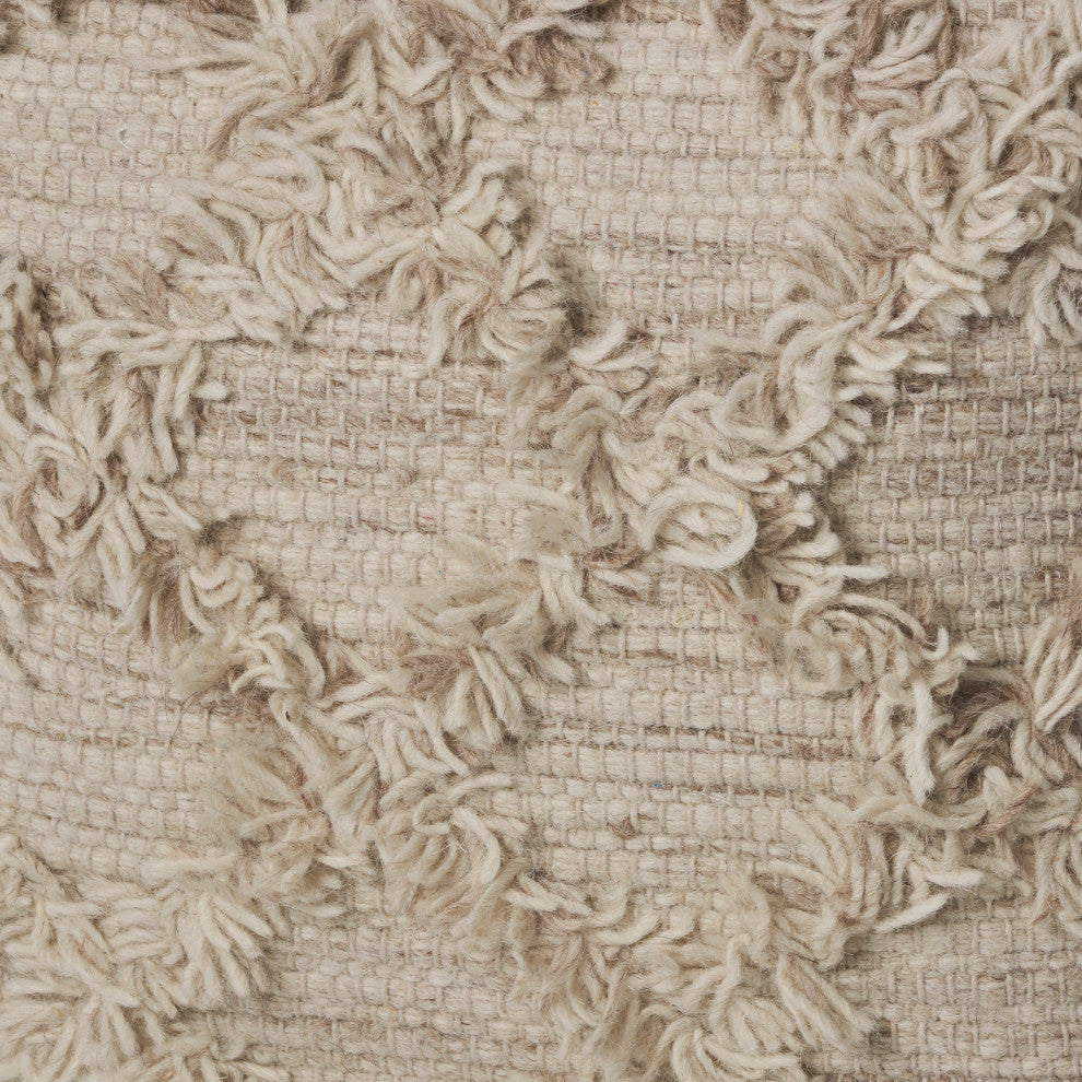 GDF Studio Jucar Handcrafted Boho Fabric Pillow, Ivory, Set of 2