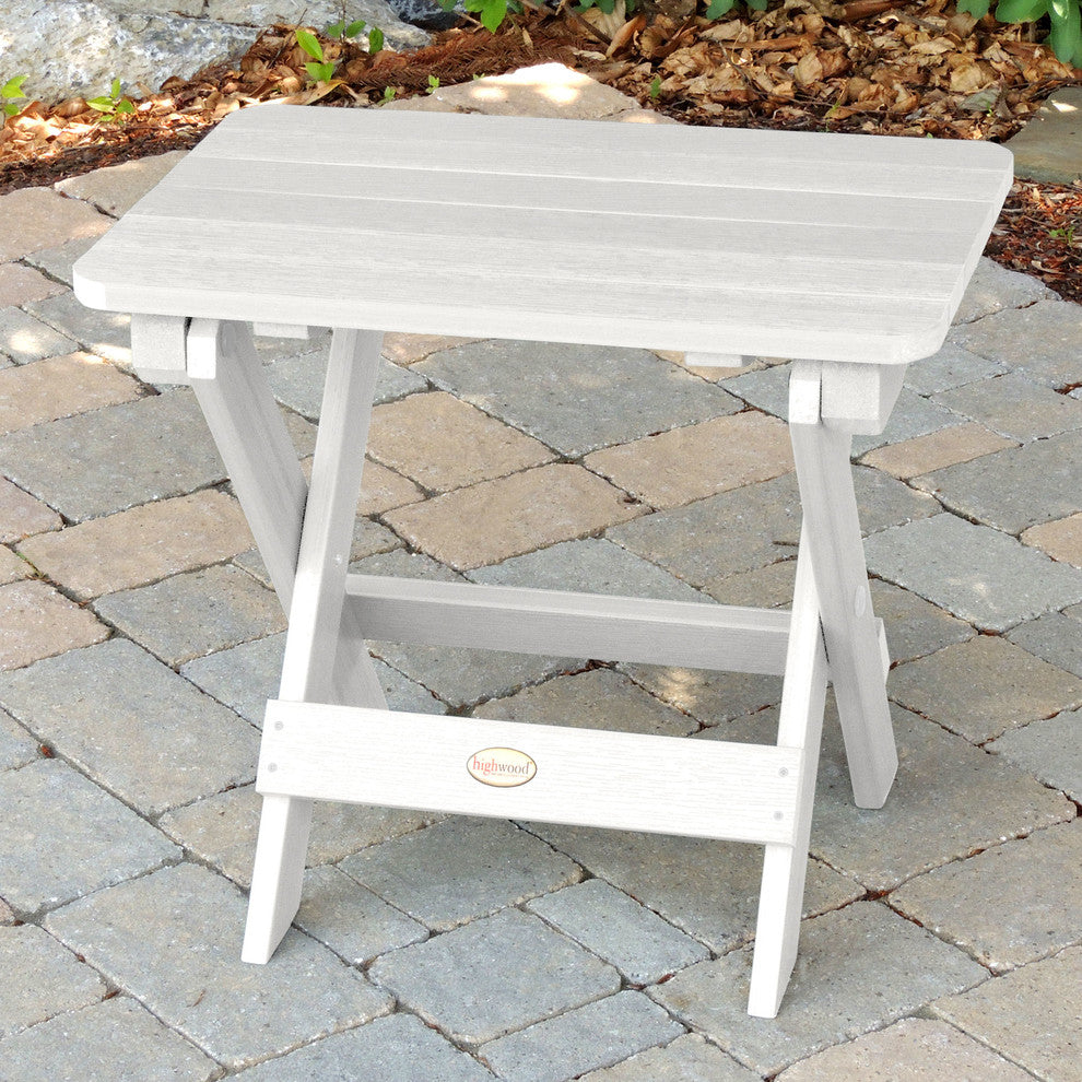 Westport 3-Piece Adirondack Chair and Side Table Set, White
