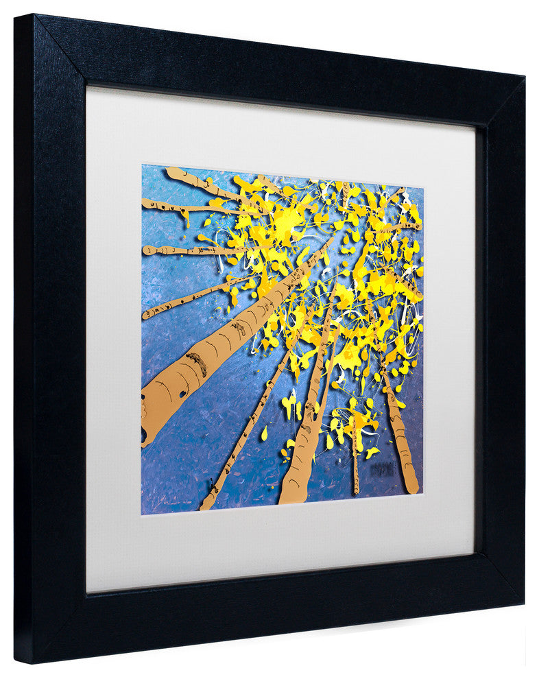 'Aspen Sky' Matted Framed Canvas Art by Roderick Stevens