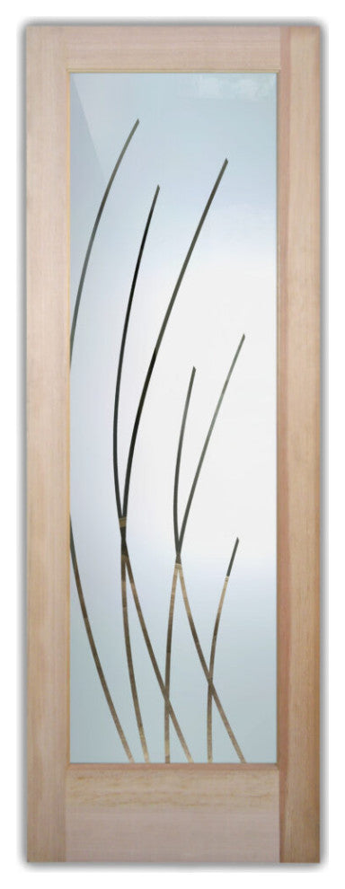 Interior Prehung Door or Interior Slab Door - Sleek Arcs - Primed - 24" x...
