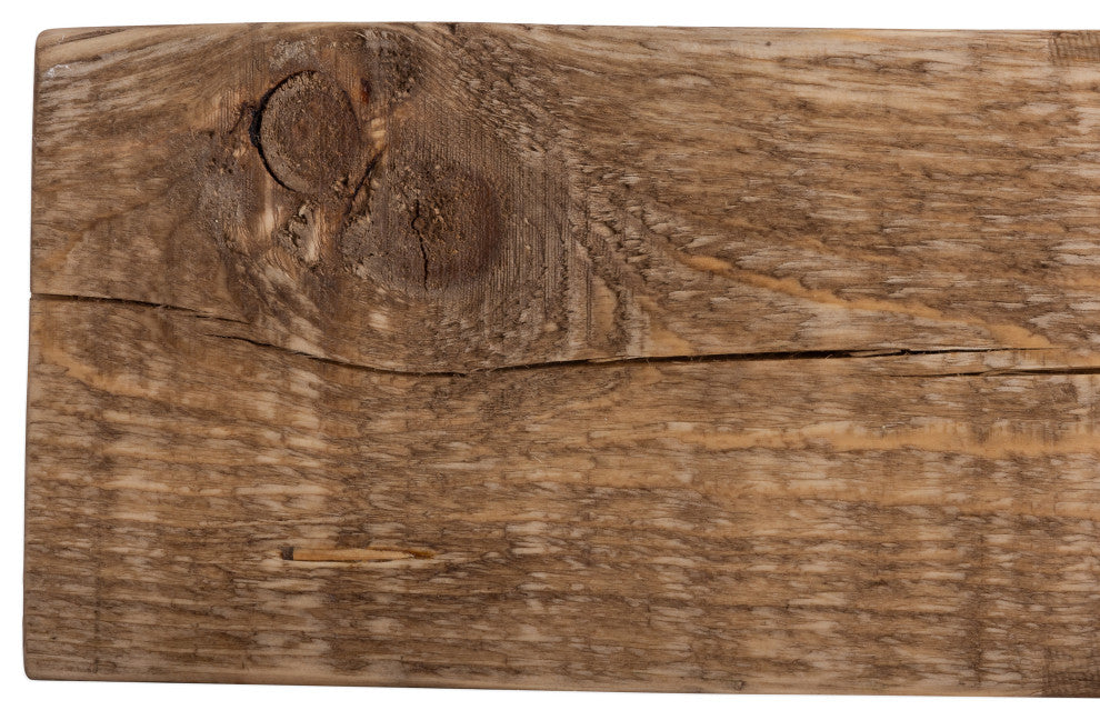 Solid Beam Fireplace Mantel Shelf, Aged Oak, 72"
