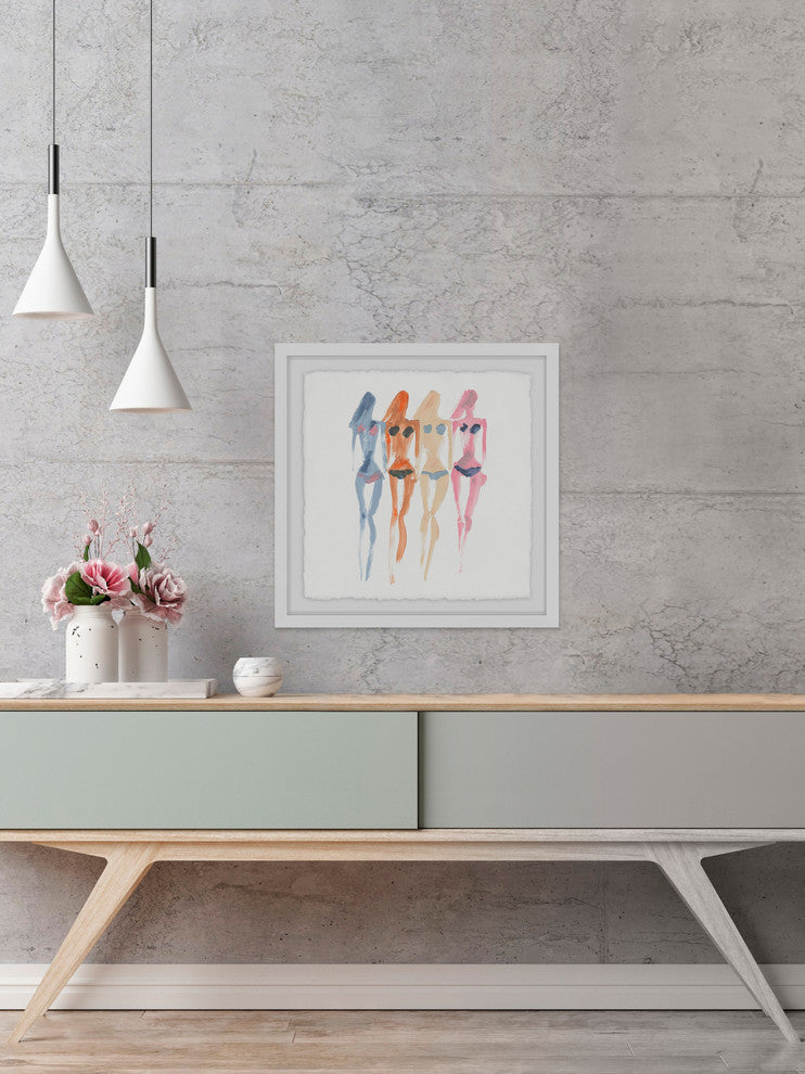 "Bikini Chromatic II" Framed Painting Print, 32"x32"