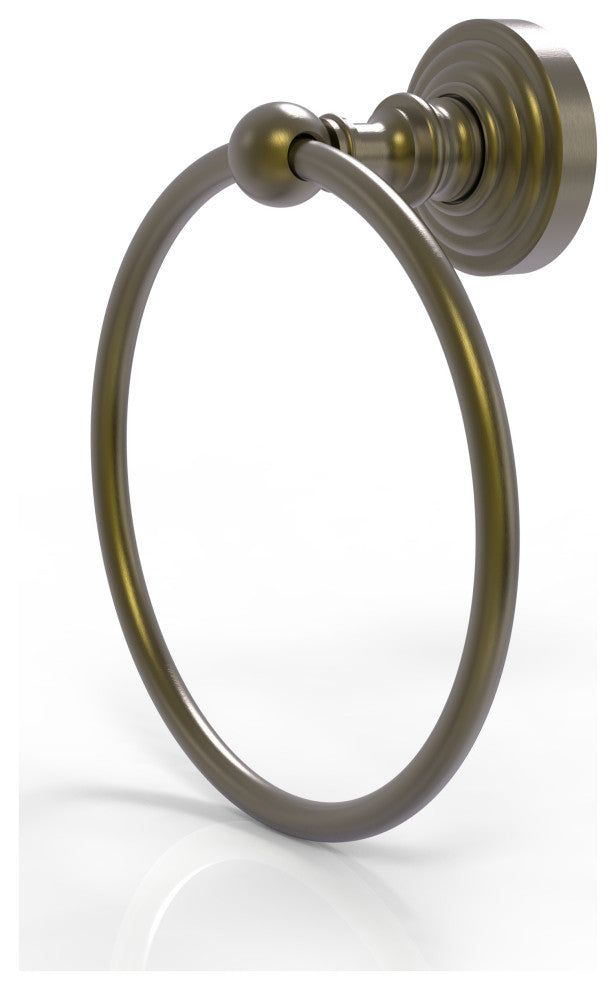 Waverly Place Towel Ring, Antique Brass