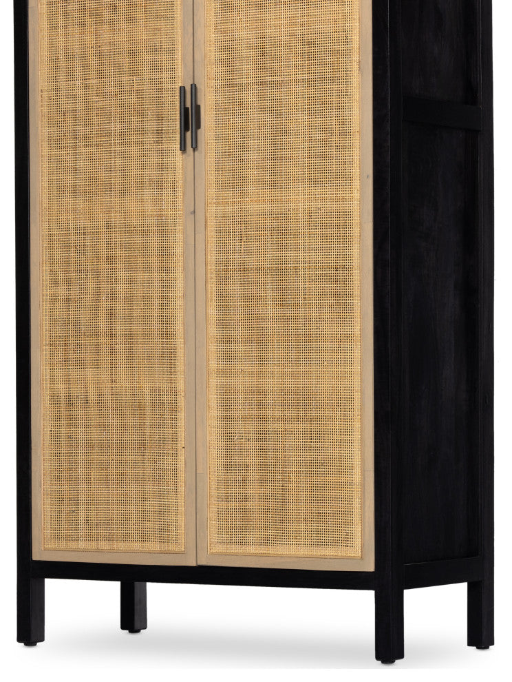 Caprice Tall Cabinet-Black Wash Mango