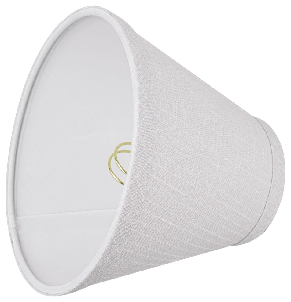 Aspen Creative 32125-9 Hardback Empire Clip-On Lamp Shade, Light Grey 3"x6"x 5"