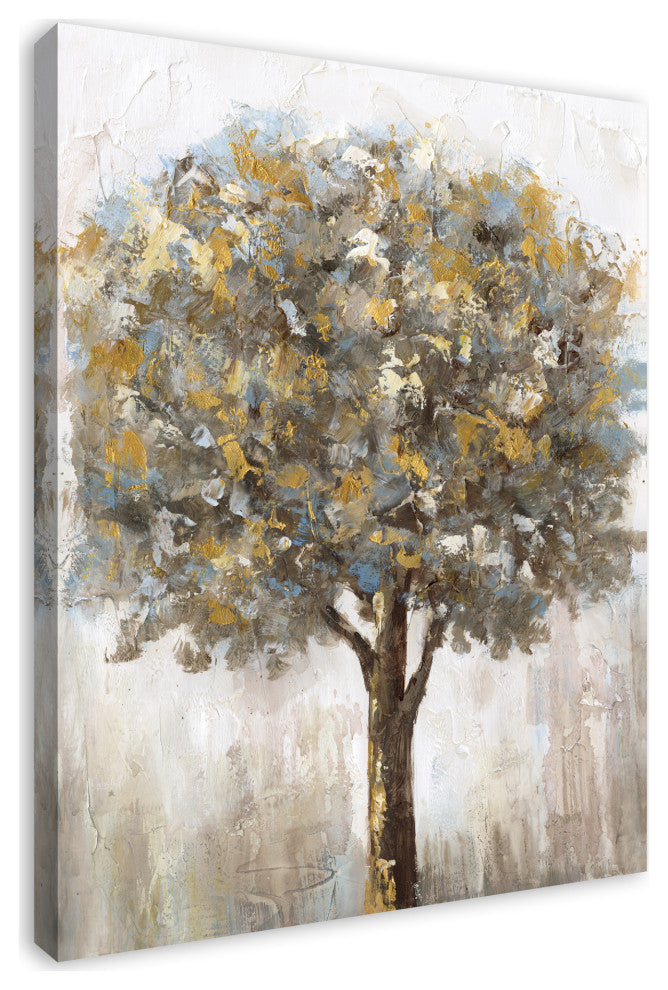 Neutral Painted Tree 30x40 Canvas Wall Art