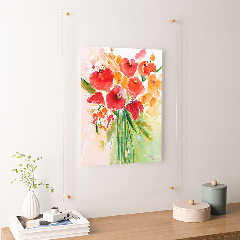 Laura Trevey Citrus Splash Floating Acrylic Print