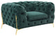 Divani Casa Quincey Transitional Emerald Green Velvet Chair
