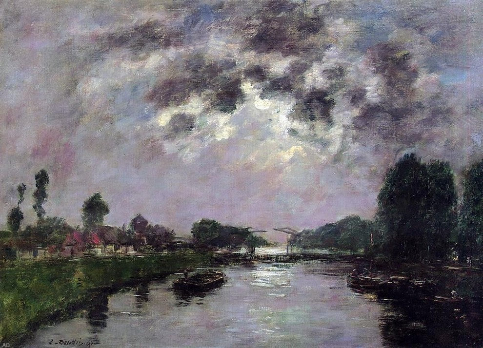 Eugene-Louis Boudin Saint-Valery-sur-Somme the Canal d'Abbeville Wall Decal