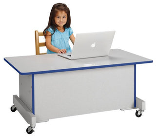 Rainbow Accents Apollo Single Computer Desk - Blue