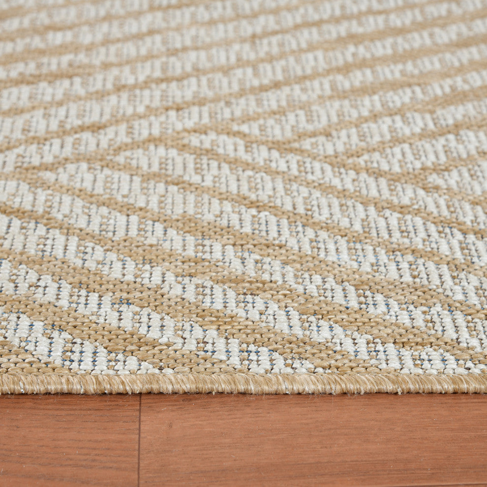 Maryland Abbel Indoor/Outdoor Area Rug, Brown, 2' x 3', Geometric