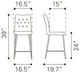 Uppsala Counter Chair, Set of 2 Graphite