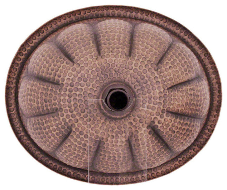 P129 Single Bowl Oval Copper Sink
