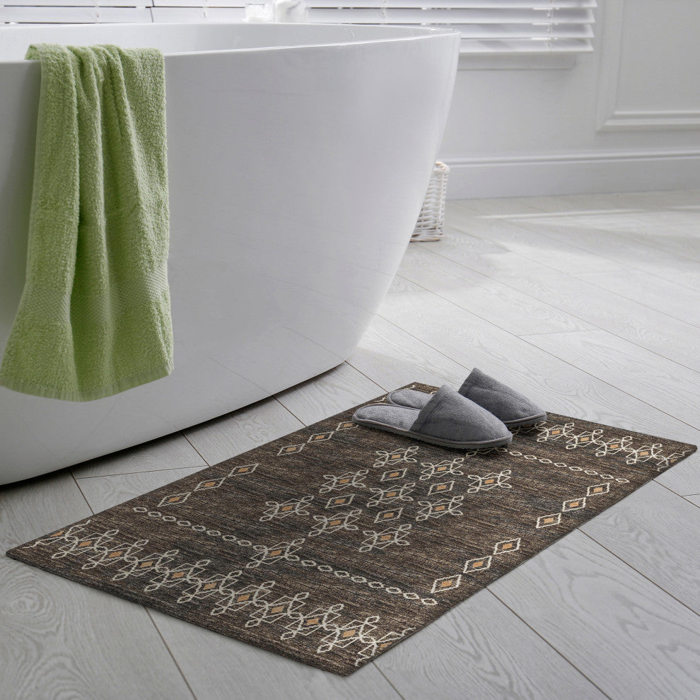 Indoor/Outdoor Sedona SN3 Fudge Machine Washable 1'8" x 2'6" Rug