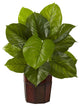 Large Leaf Philodendron With Decorative Planter, Real Touch