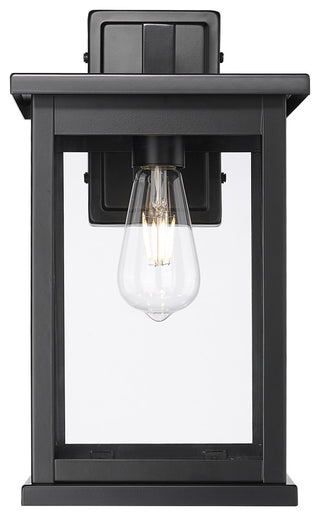 1 Light 8.5 in. Powder Coated Black Outdoor