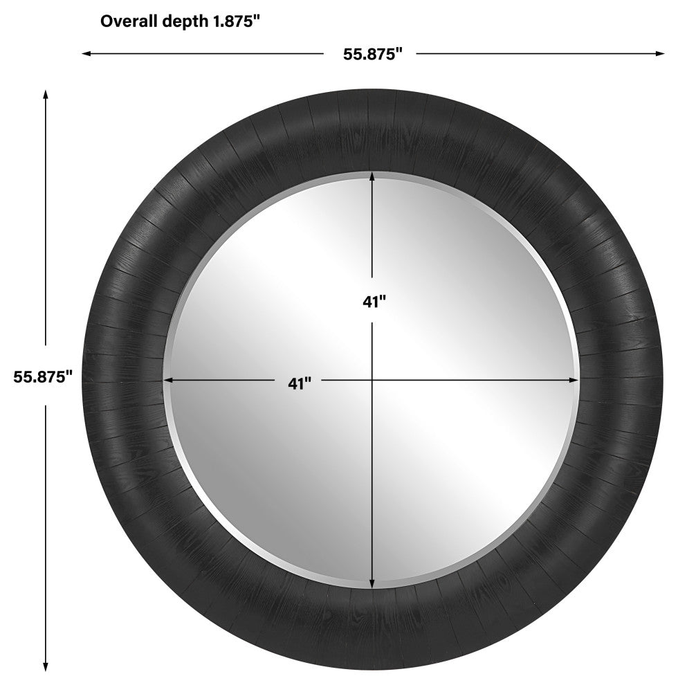 Uttermost 09855 Stockade Dark Round Mirror