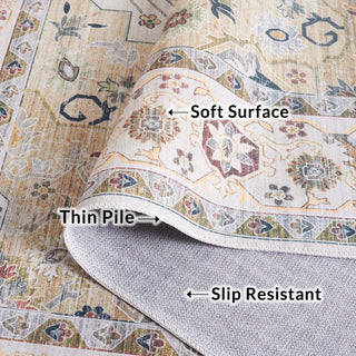 Safavieh Arizona Machine-Washable Collection ARZ126 Rug, Light Green/Beige, 9'x12'