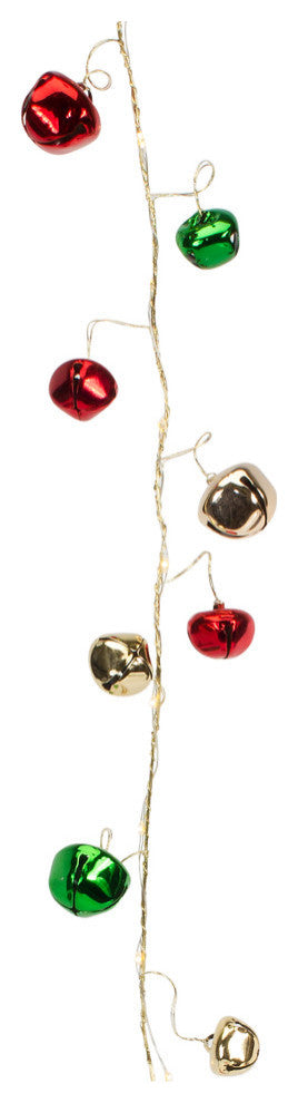 LED Sleigh Bell Garland, 12-Piece Set