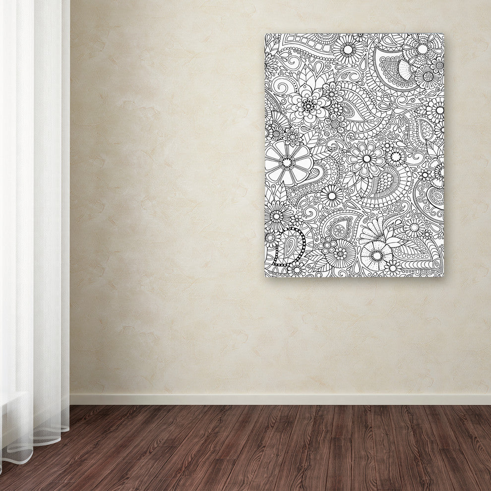 Hello Angel ''Paisley Blooms'' Canvas Art, 47x35