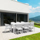 Compamia Panama 9-Piece Extendable Patio Dining Set, White