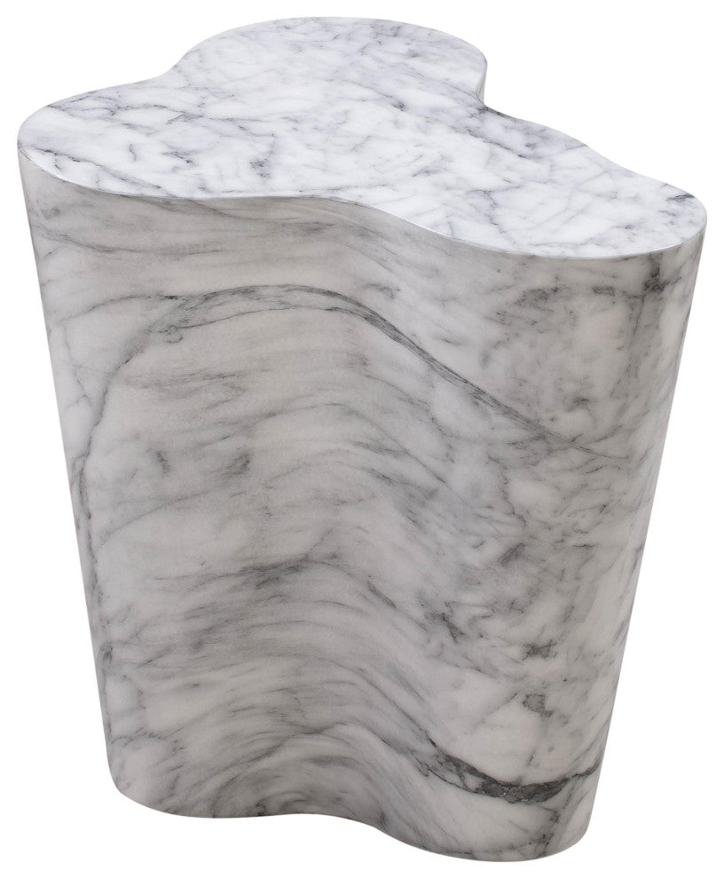 Slab Marble Short Side Table