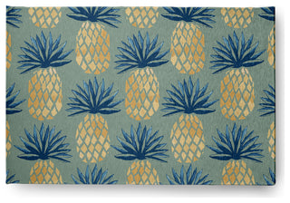 Pineapple Stripes Chenille Rug