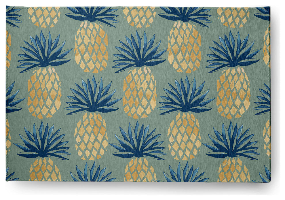 Pineapple Stripes Chenille Rug