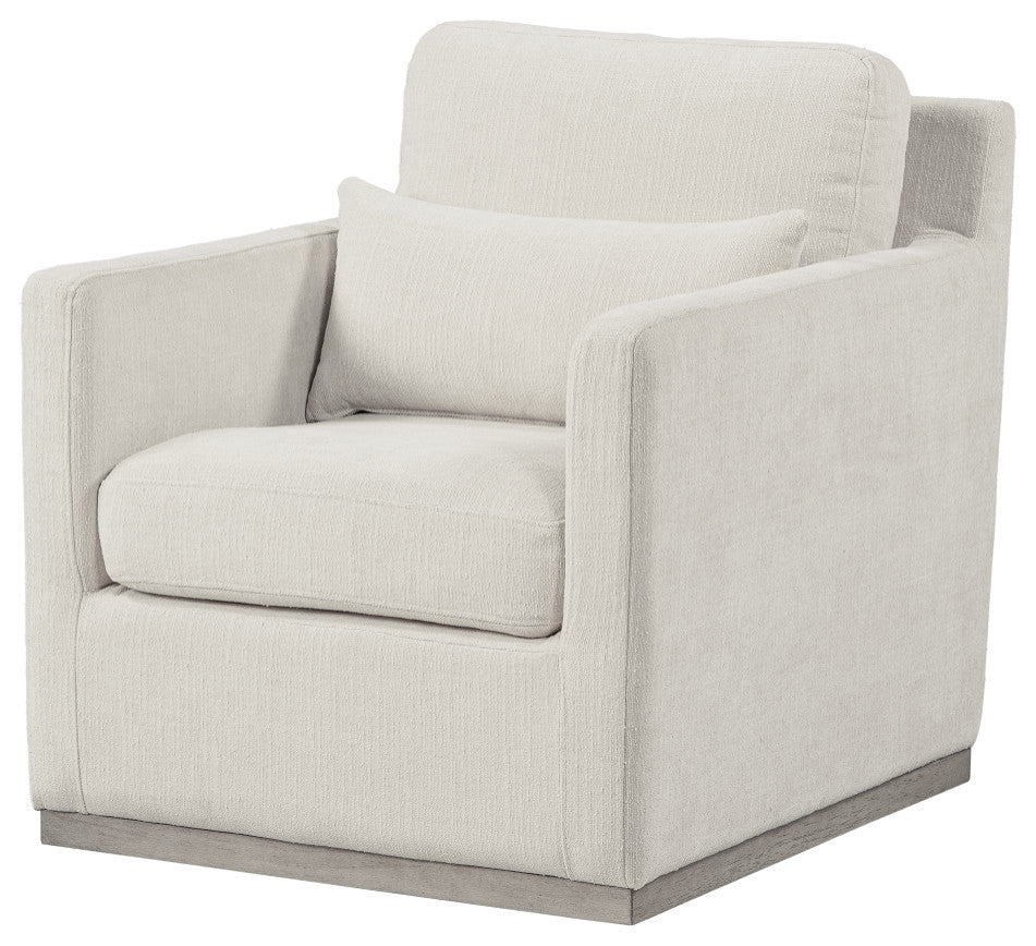 Upholstered Fabric Armchair, Cream