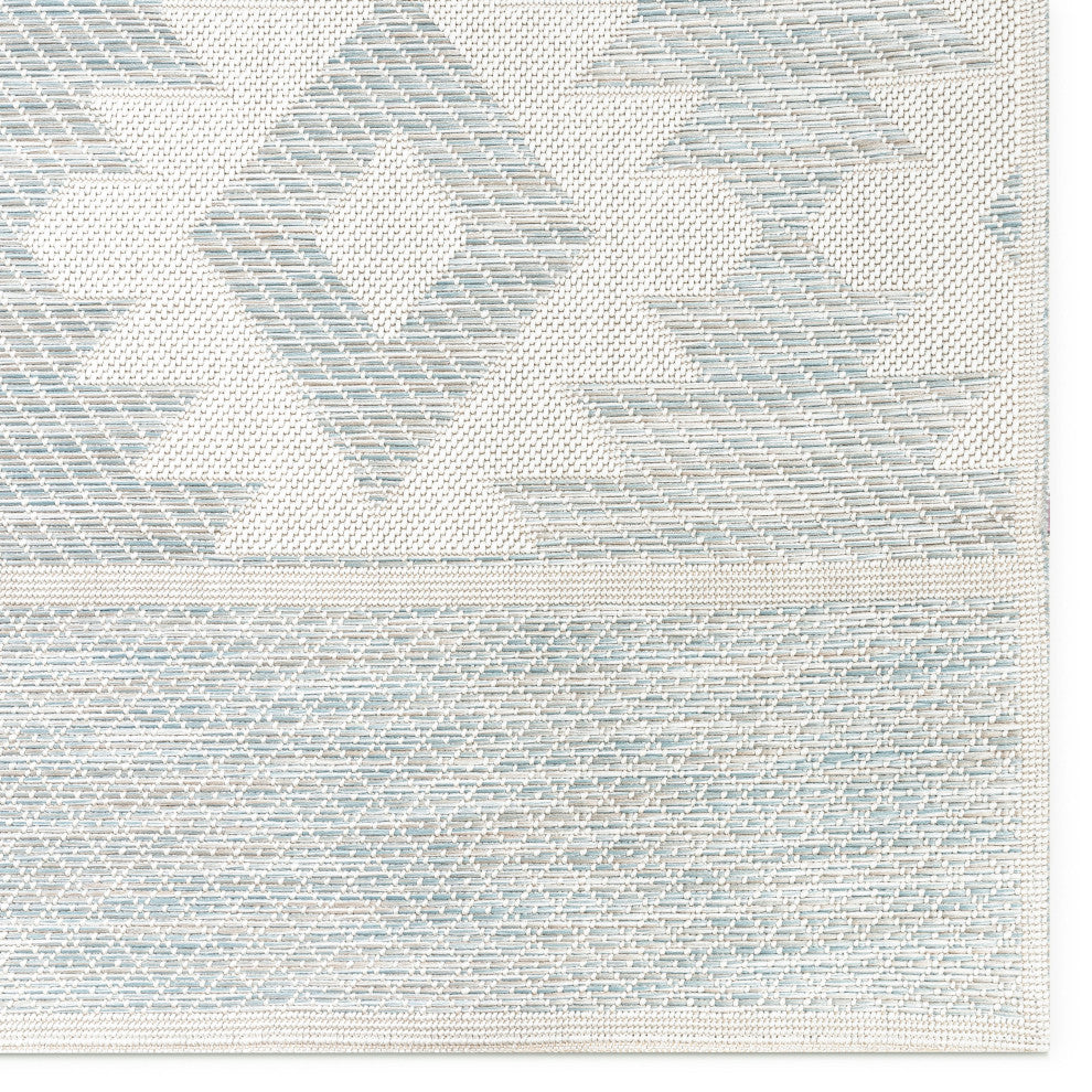 Portland Sisal Prados Southwestern Blue 7'10"x10'6" Flatweave Area Rug