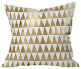 Georgiana Paraschiv Triangle Pattern Gold Outdoor Throw Pillow