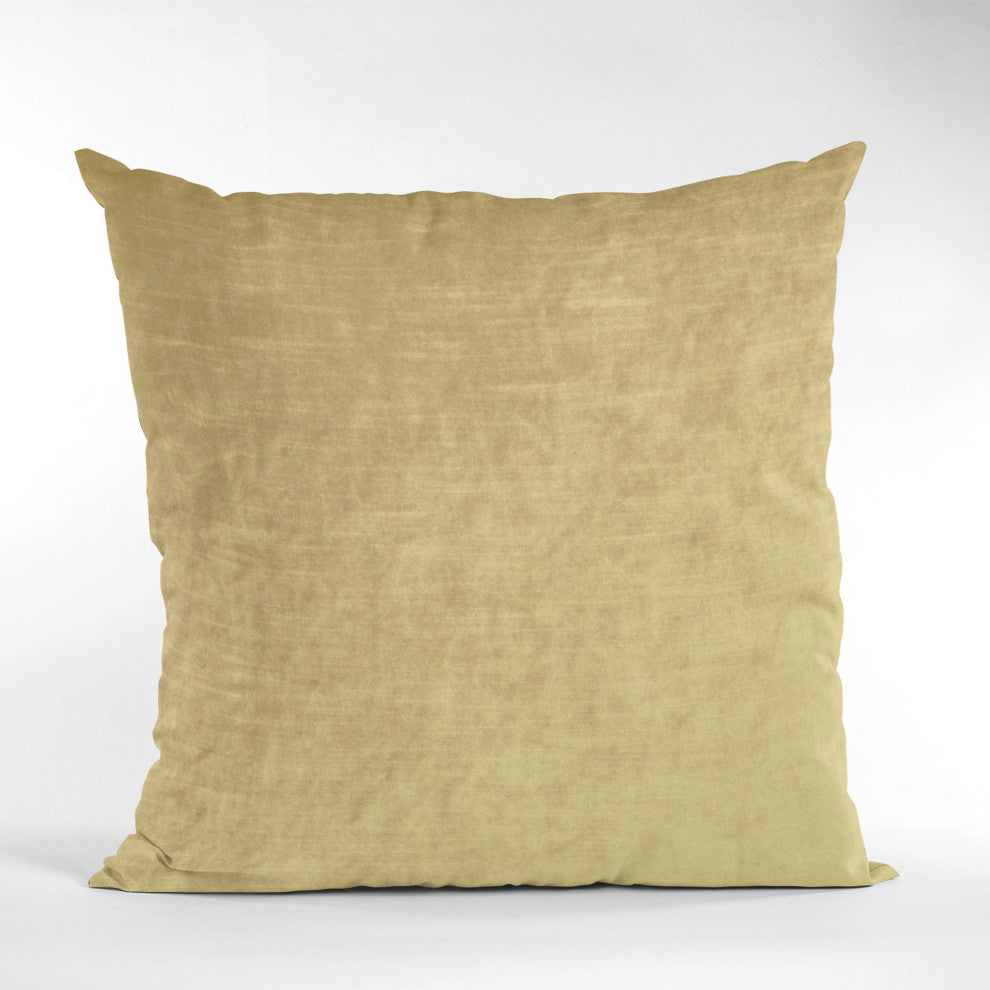 Oyster Lux Velvet Shiny Velvet Luxury Throw Pillow, 20"x26" Standard