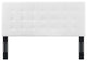 Modern Full and Queen Size Tufted Headboard, Faux Vinyl Leather, White
