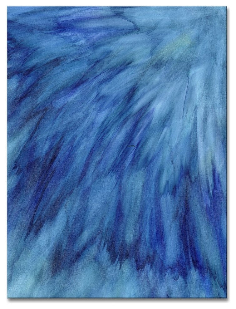 Ready2HangArt ''Blue Feathers'' Canvas Wall Decor, 20"x16"