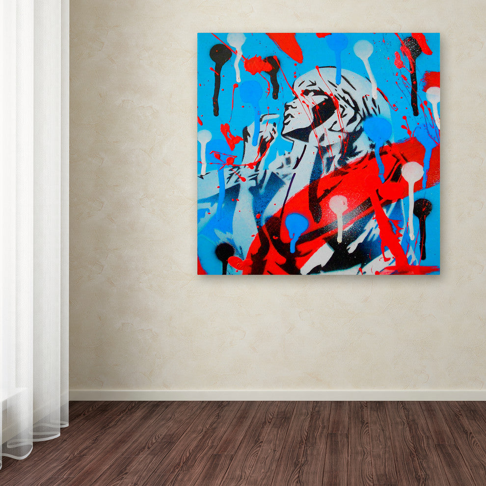 Abstract Graffiti 'Comic Splash' Canvas Art, 35" x 35"
