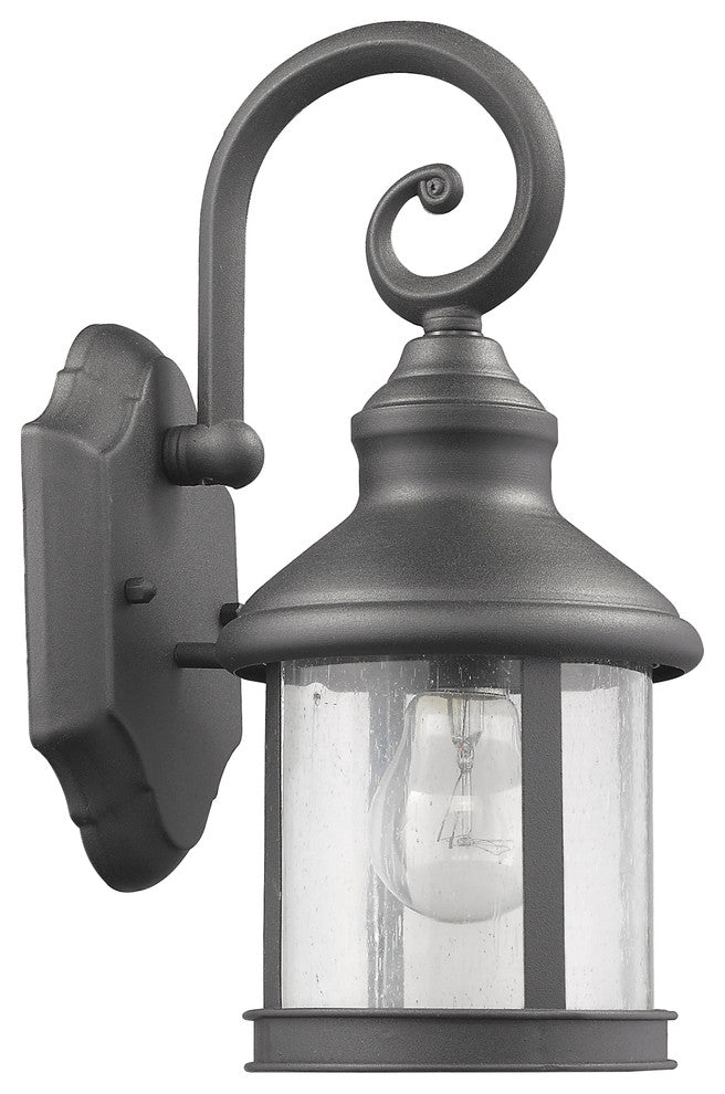 CHLOE Lighting GALAHAD Transitional 1 Light Black Outdoor Wall Sconce 12"